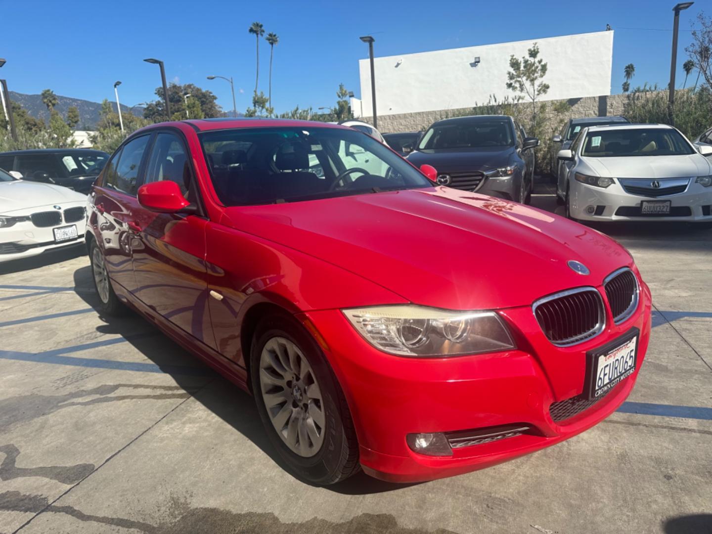 2009 Red /Black BMW 3-Series 328i (WBAPH57539N) with an 3.0L L6 DOHC 24V engine, Automatic transmission, located at 30 S. Berkeley Avenue, Pasadena, CA, 91107, (626) 248-7567, 34.145447, -118.109398 - New Tires! V-6, Performance package! - Photo#5